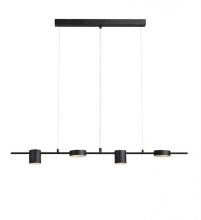 Row lampa wisząca czarna 4x7W G9